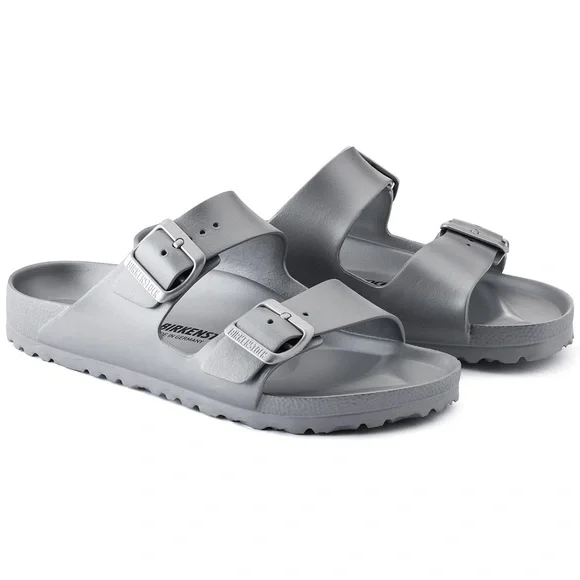 New Birkenstocks Arizona EVA Sandal Gray/Silver - Picture 2 of 15